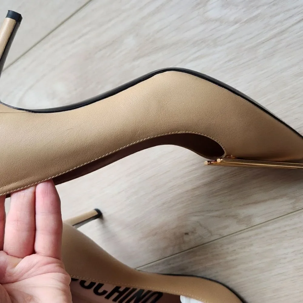 Moschino Patent Leather Block Heel Boot